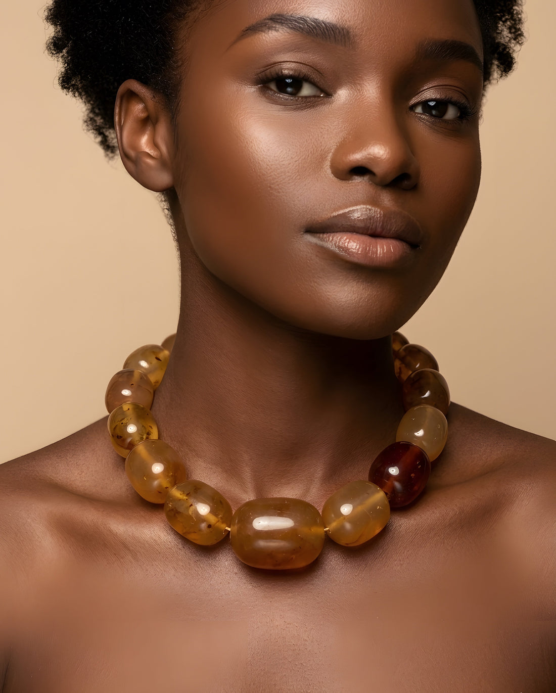 Chunky Beaded Statement Necklace | Bold Bubble Bead Choker