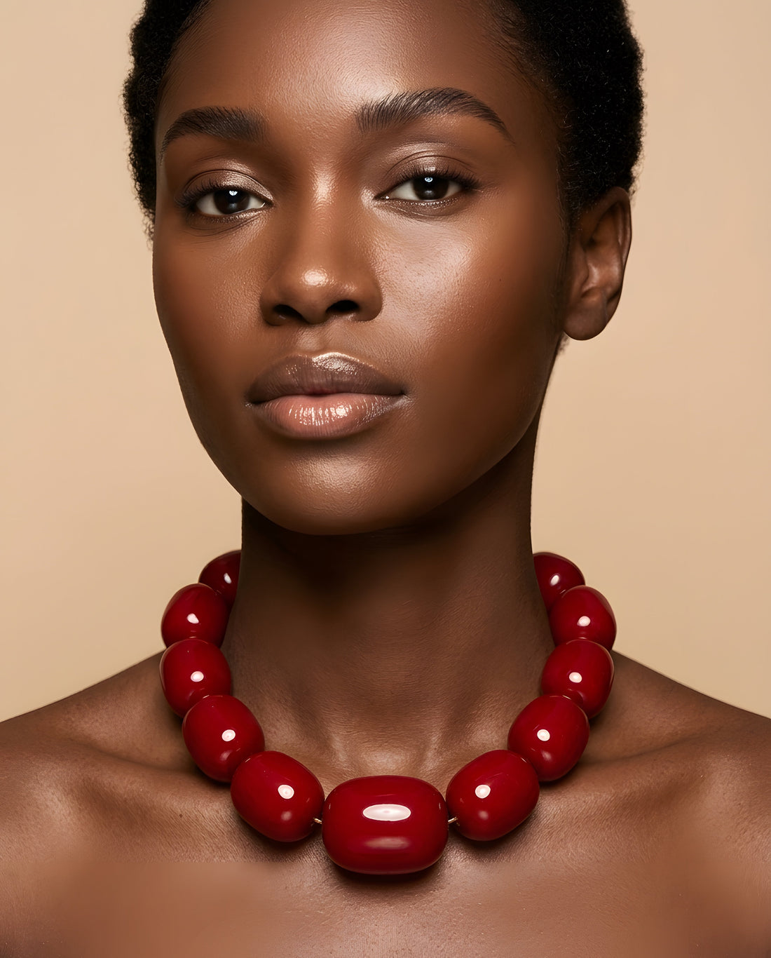 Chunky Beaded Statement Necklace | Bold Bubble Bead Choker