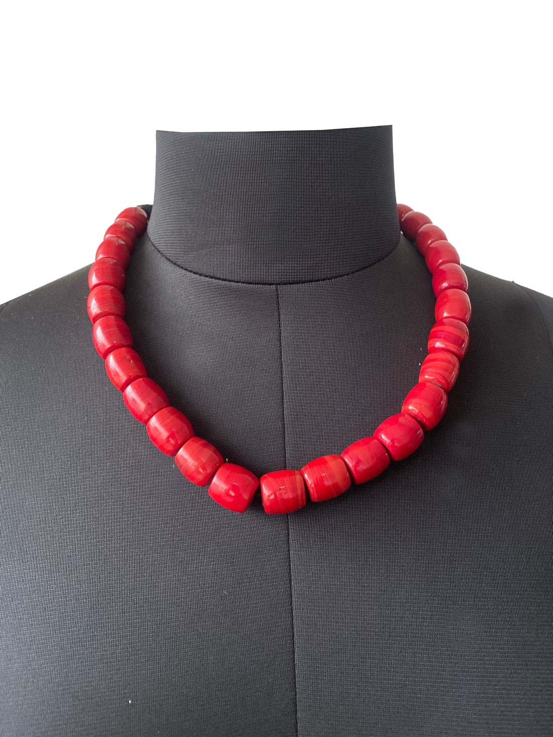 Cylindrical Bead Statement Necklace | Modern Barrel Bead Choker