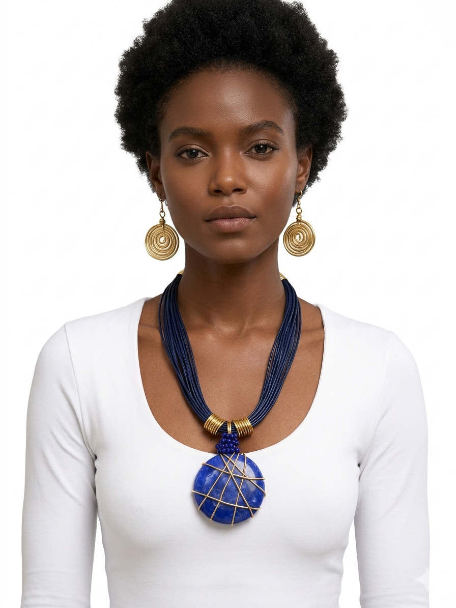 African Statement Necklace and Earrings Set for Women | Various Colors