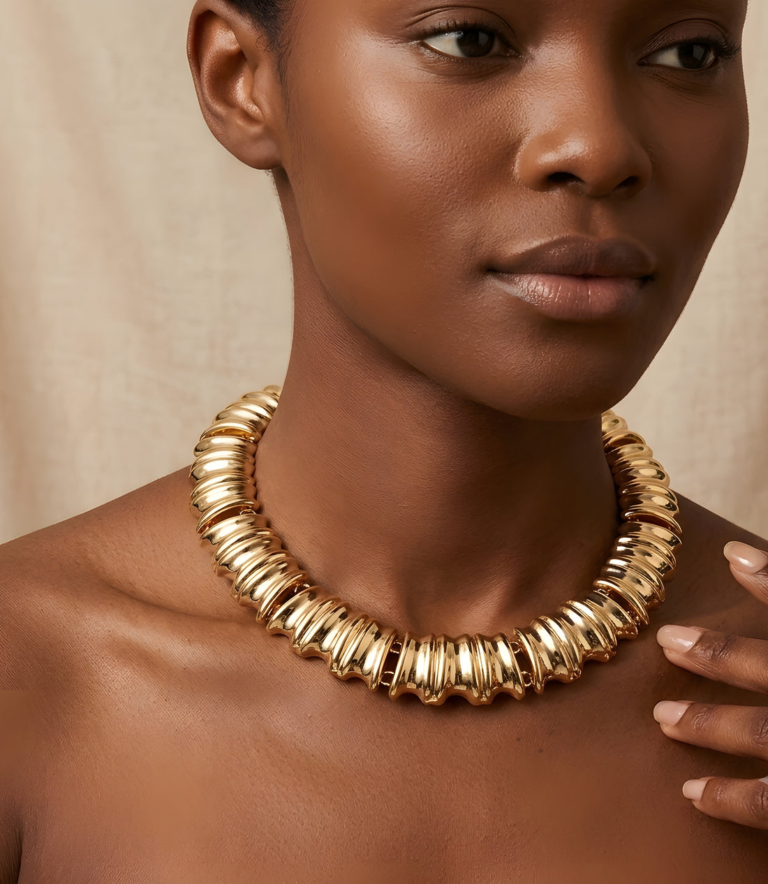 Gold/Silver Chunky Choker Necklace
