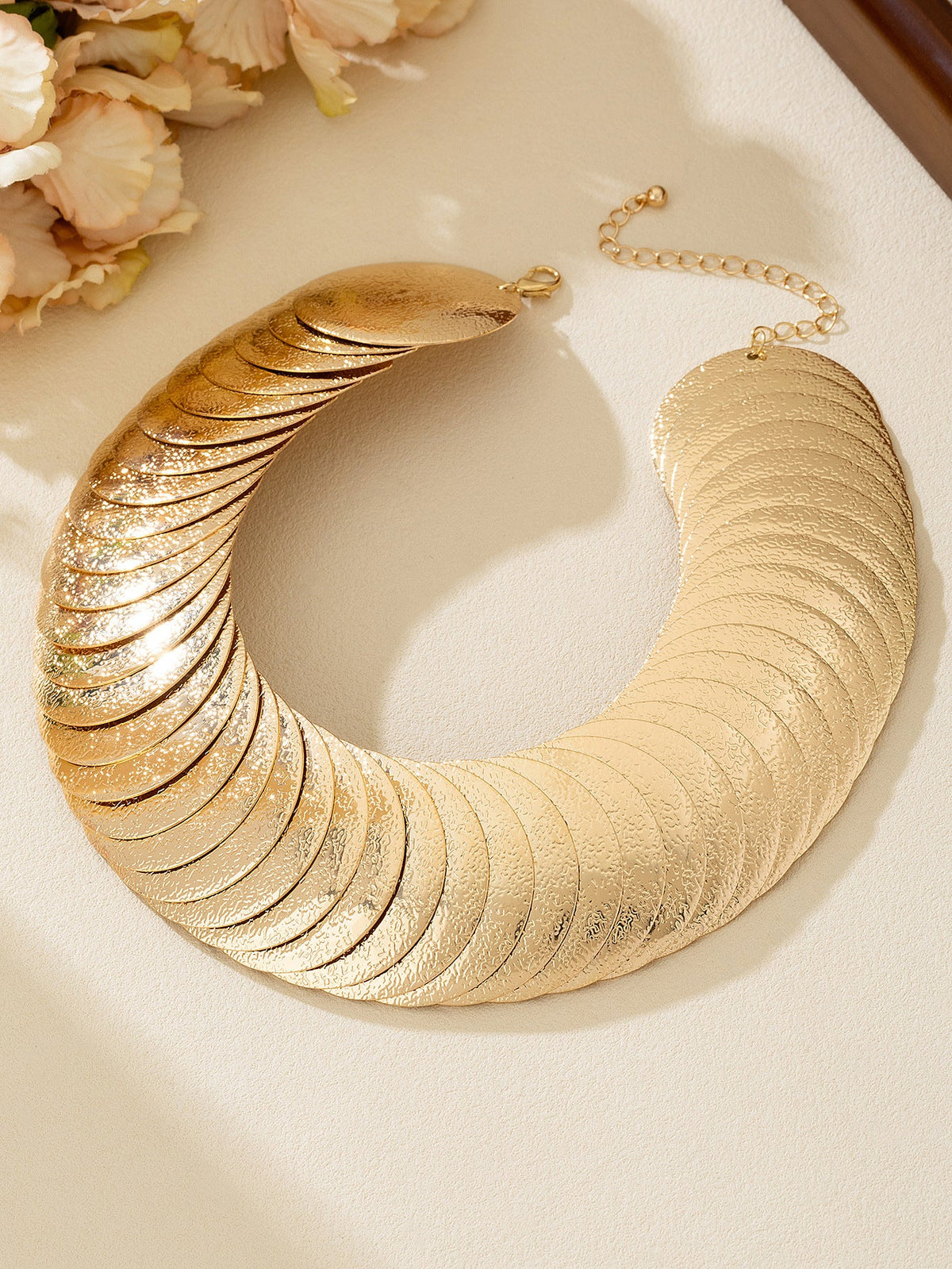 Circular Layered Ethnic Choker Necklace