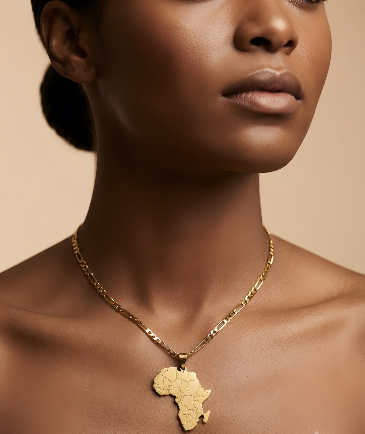 Africa Map Pendant Necklace