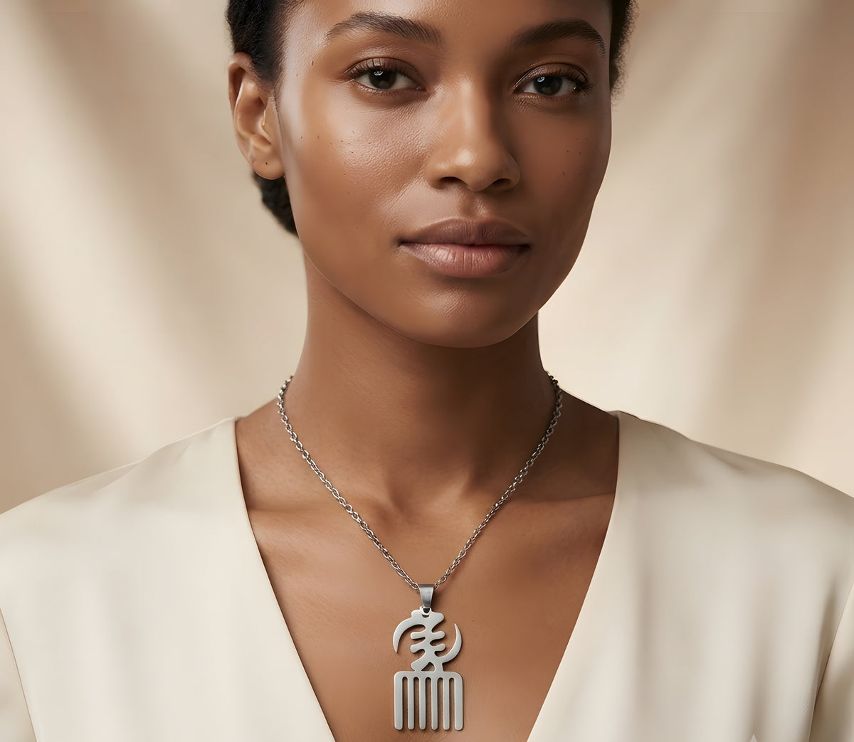 Gye Nyame Duane Adinkra Symbol Pendant Necklace