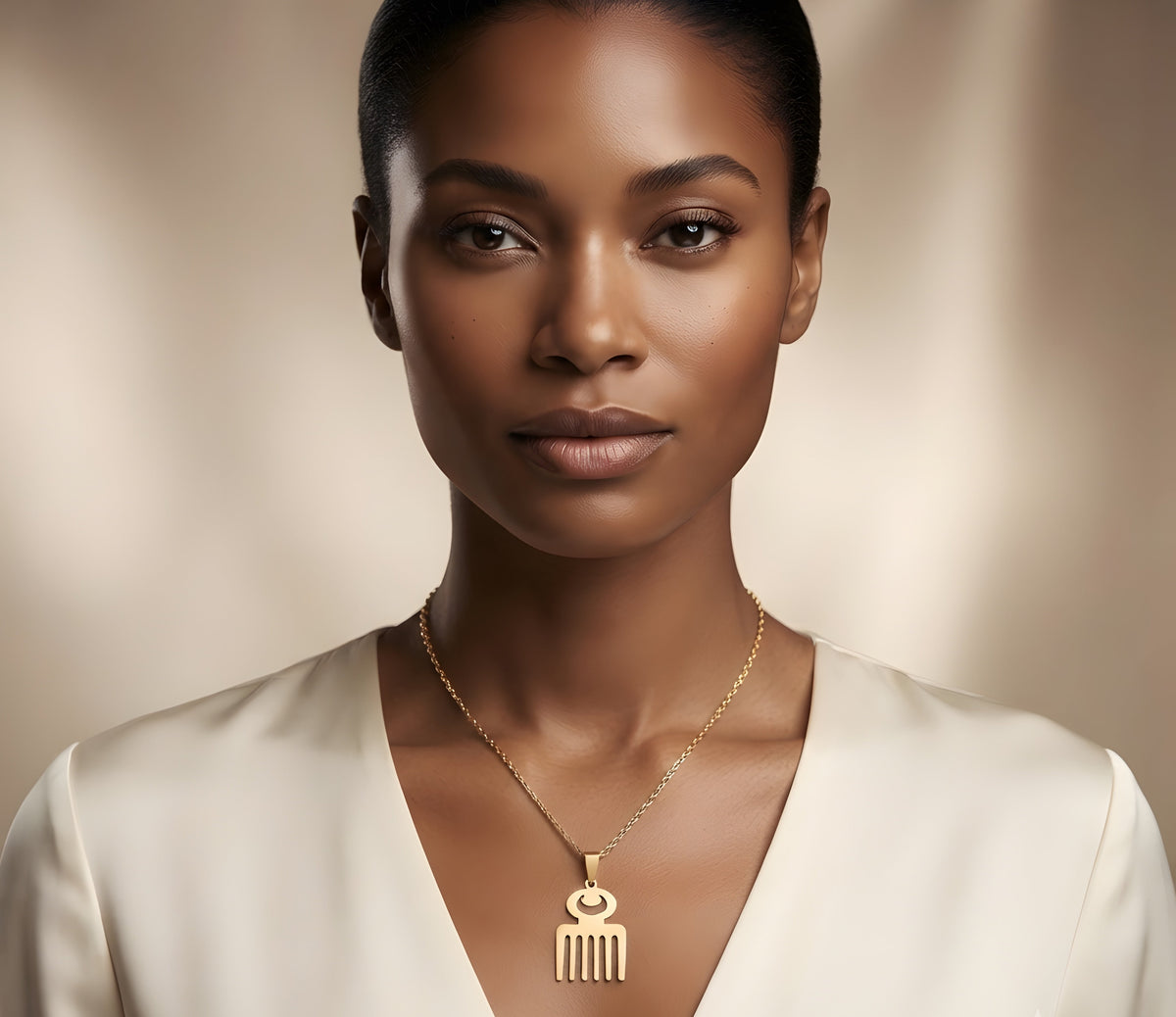 Duane Adinkra Symbol Pendant Necklace