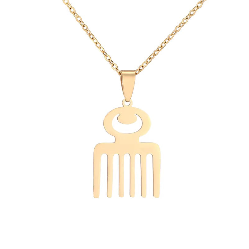 Duane Adinkra Symbol Pendant Necklace