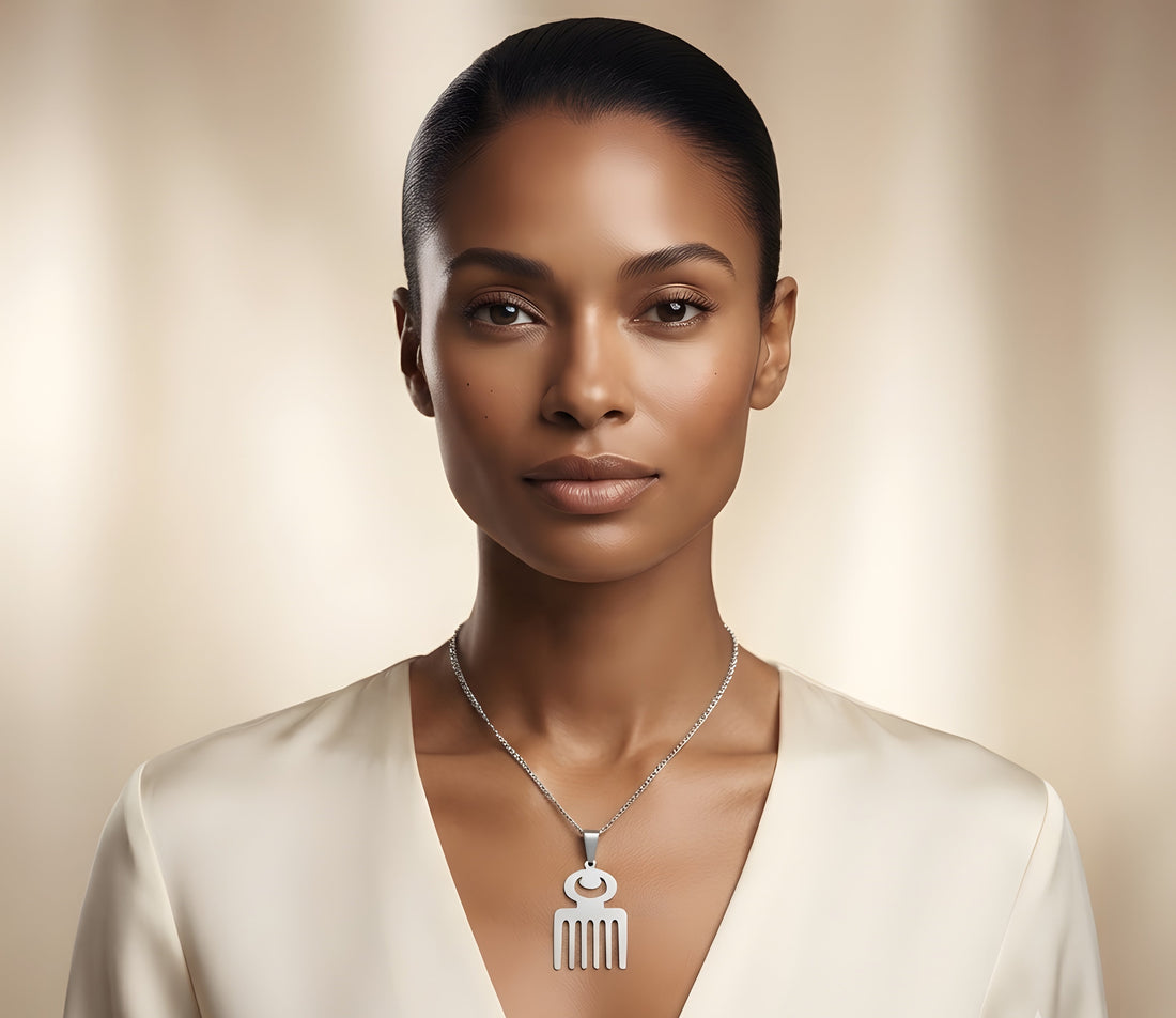 Duane Adinkra Symbol Pendant Necklace