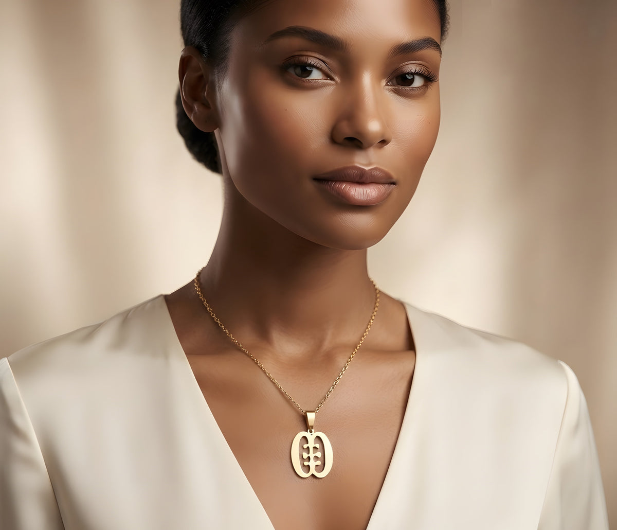 Ese Ne Tekrema Adinkra Symbol Pendant Necklace