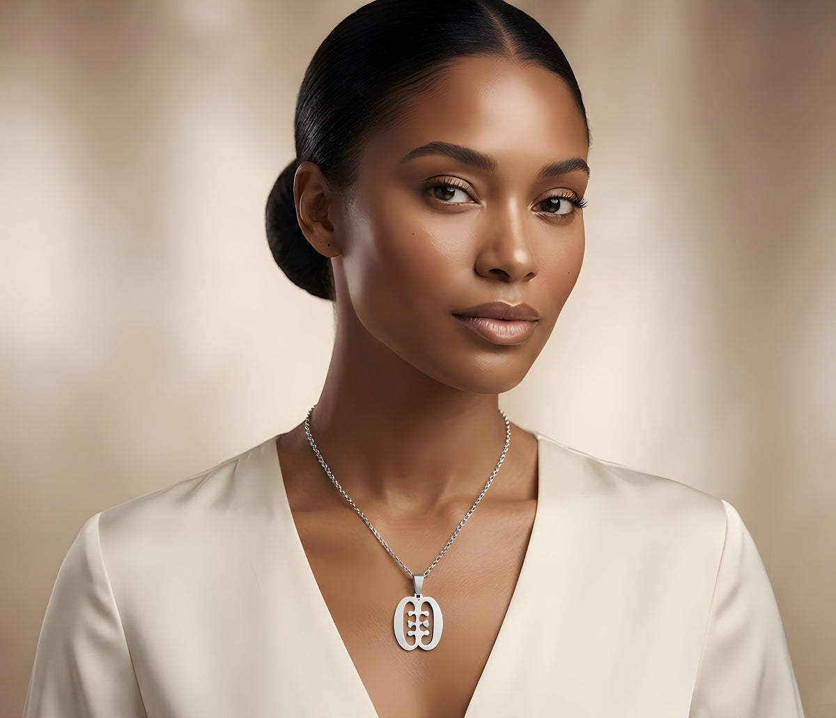 Ese Ne Tekrema Adinkra Symbol Pendant Necklace
