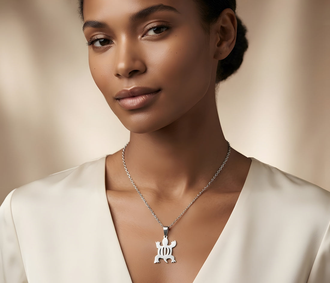 Denkyem Adinkra Symbol Pendant Necklace