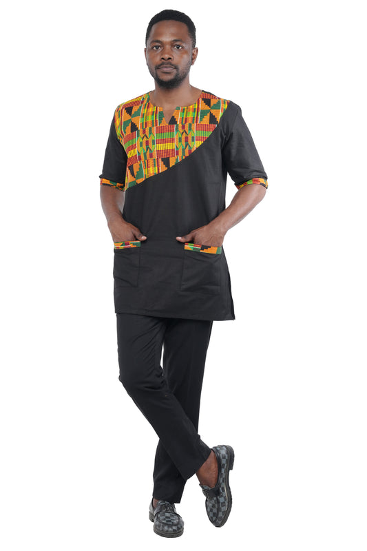 Men's African Print Short Sleeves Shirt