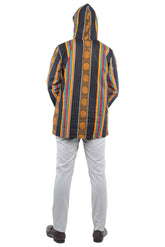 African print zipper hoodie for men 100% cotton