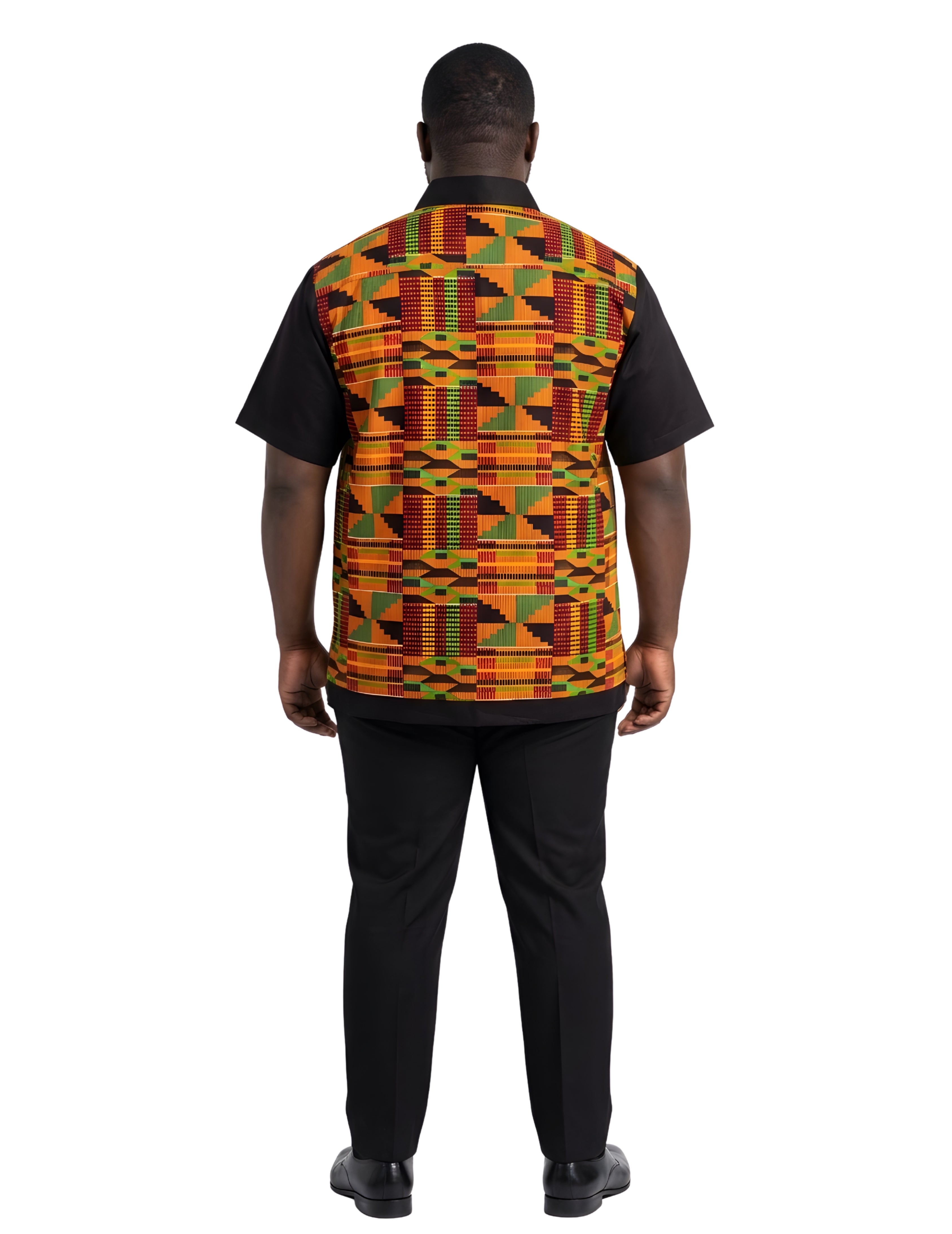 African Button Down Shirt for Men | Patch Pocket – Cotton Short Sleeve