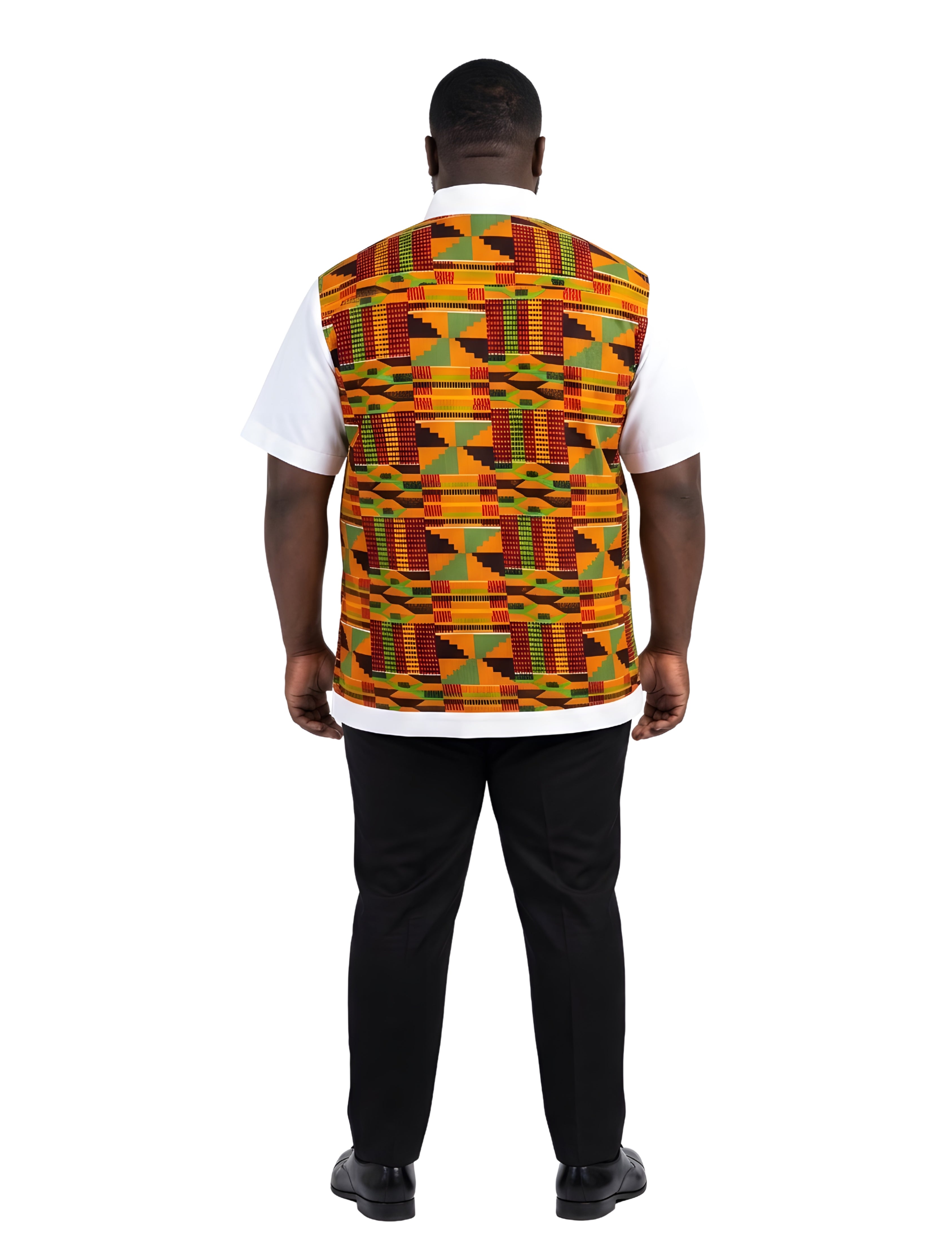 African Button Down Shirt for Men | Patch Pocket – Cotton Short Sleeve