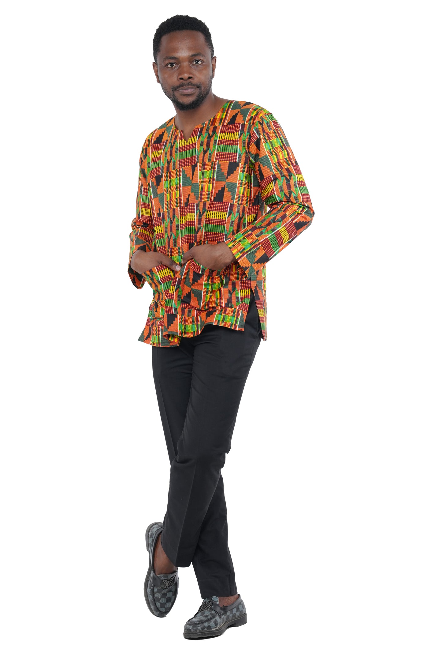 Men's African Print Long Sleeves Shirt