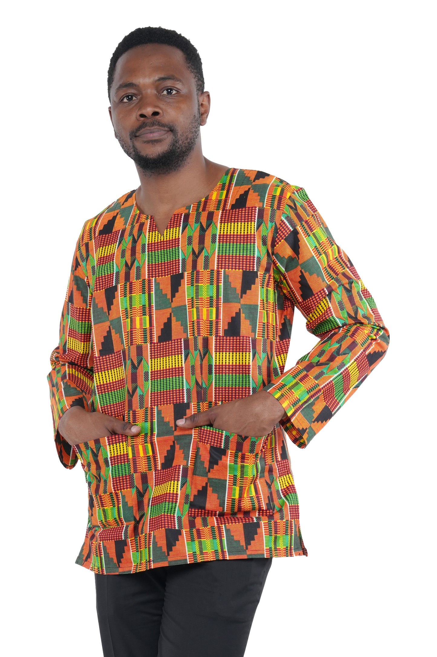 Men's African Print Long Sleeves Shirt