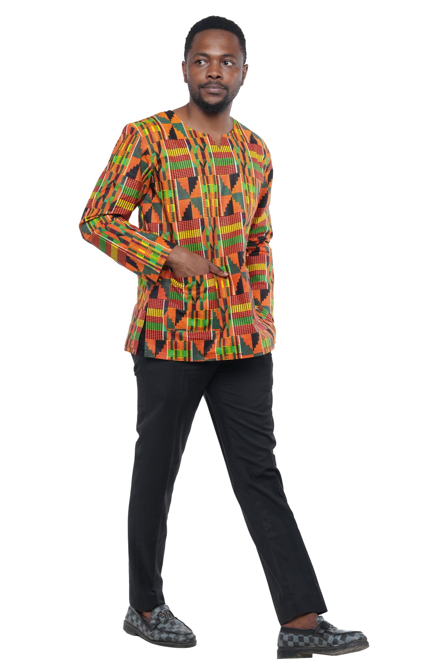 Men's African Print Long Sleeves Shirt