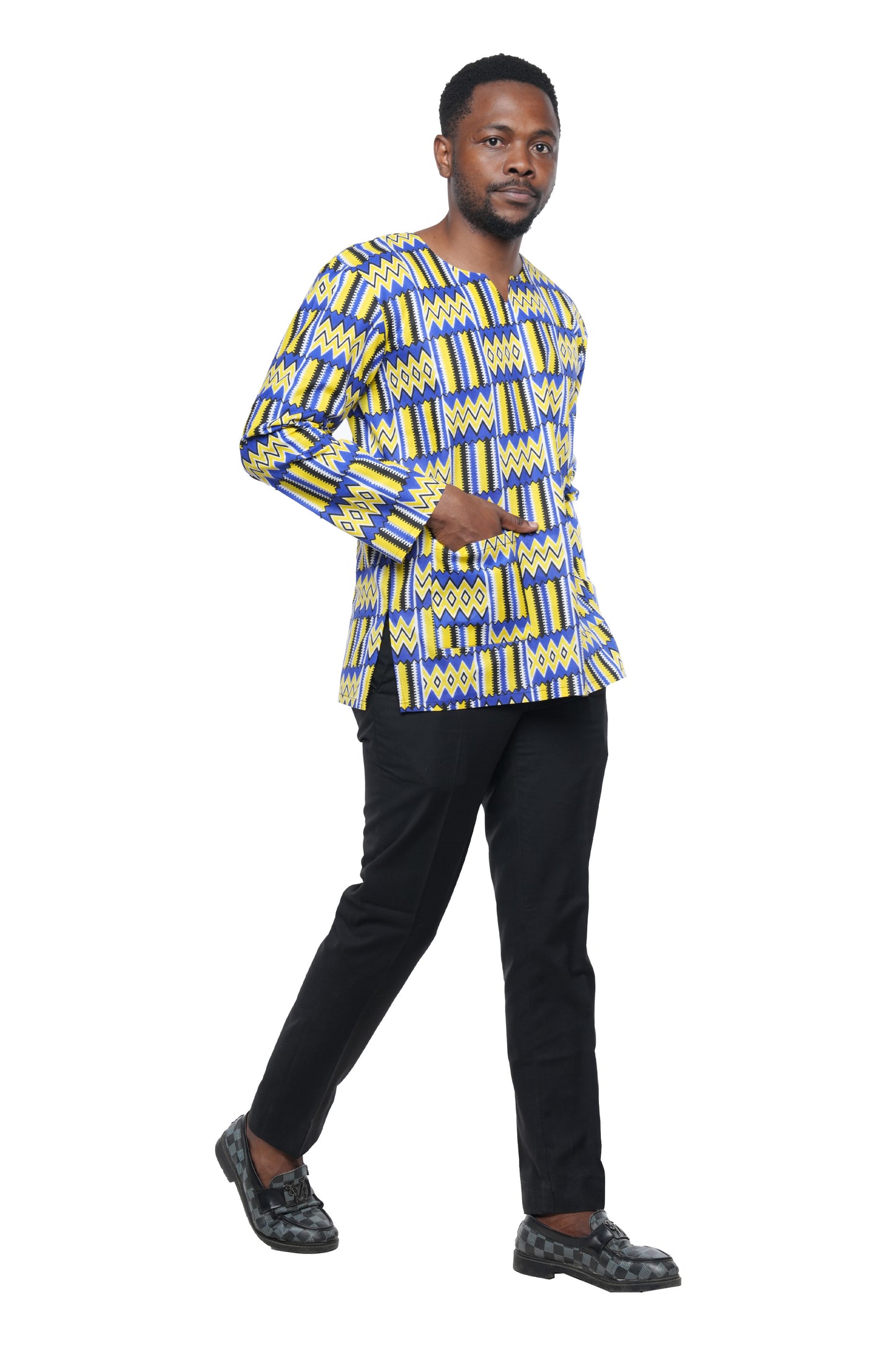 Men's African Print Long Sleeves Shirt