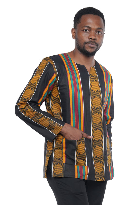 Men's African Print Long Sleeves Shirt