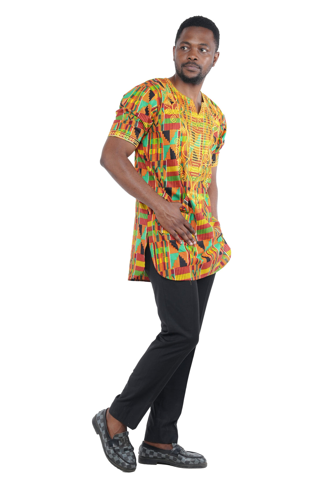Handcrafted African embroidered men&