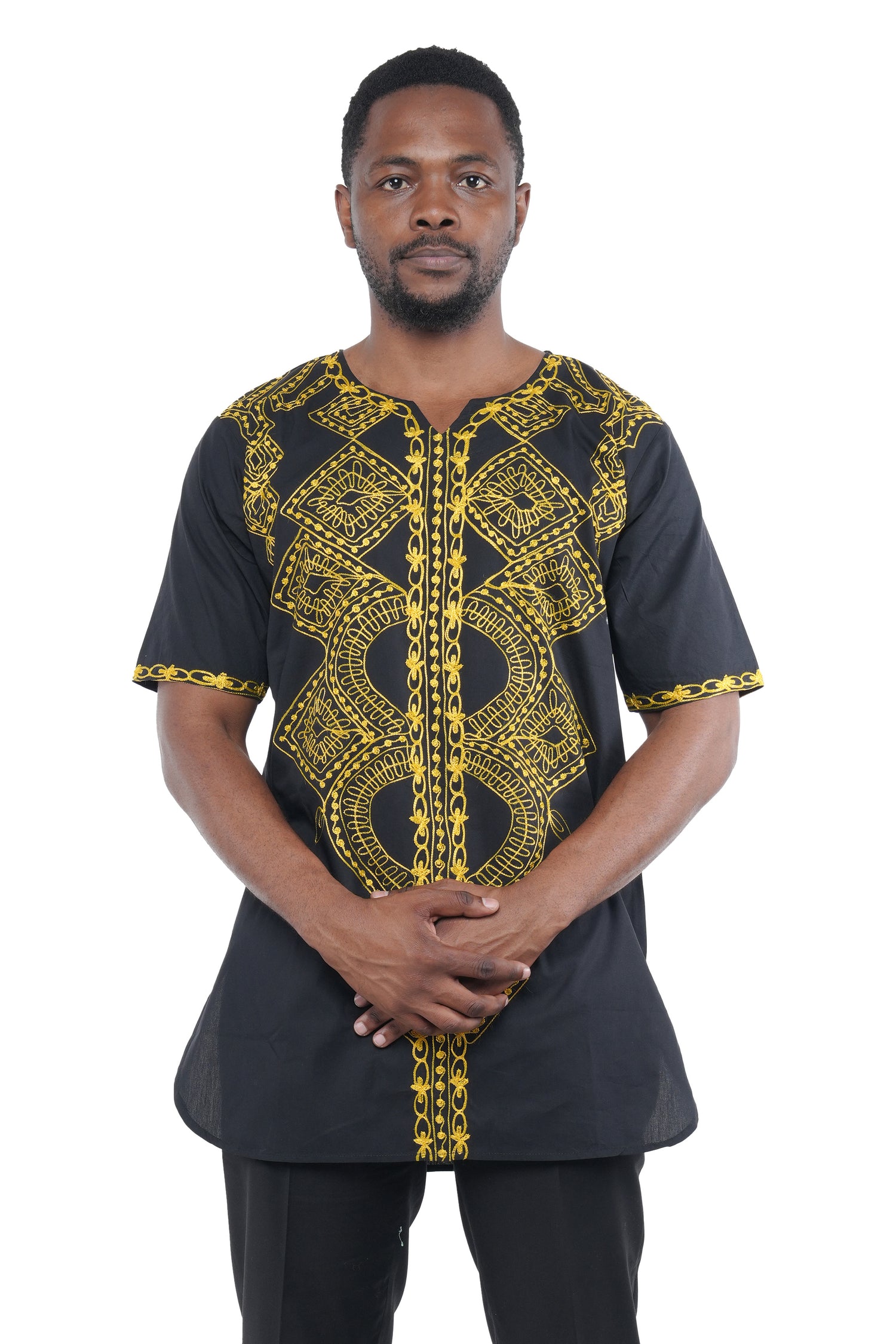 Handcrafted African embroidered men&