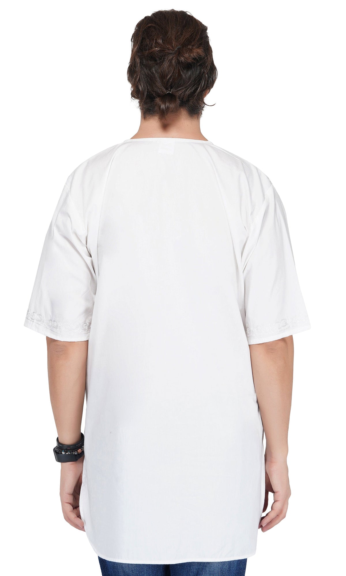 White Embroidered Shirts For Men