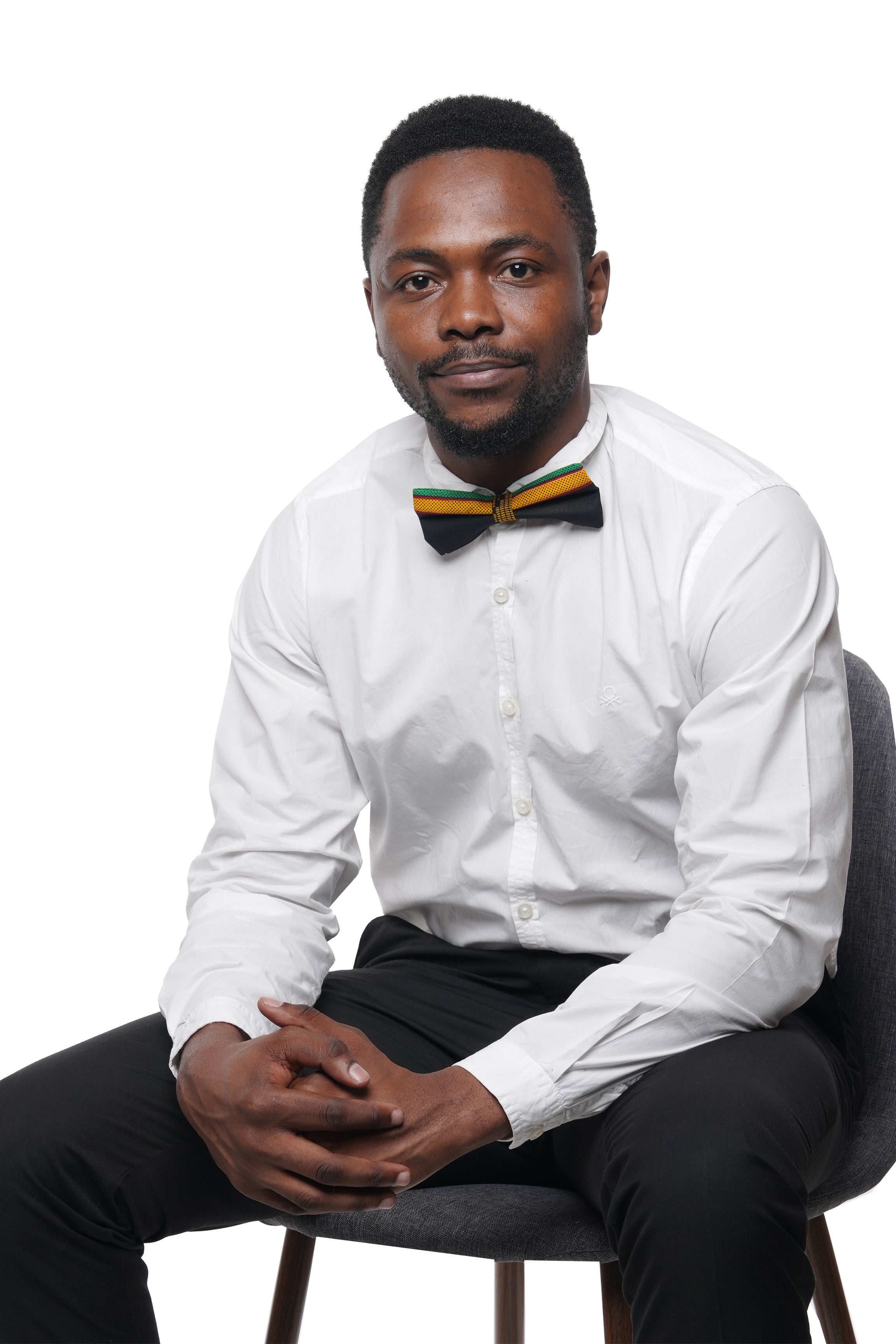 African Men’s Neck Tie, Bow Tie &amp; Pocket Square Set | African Print Formal Wear