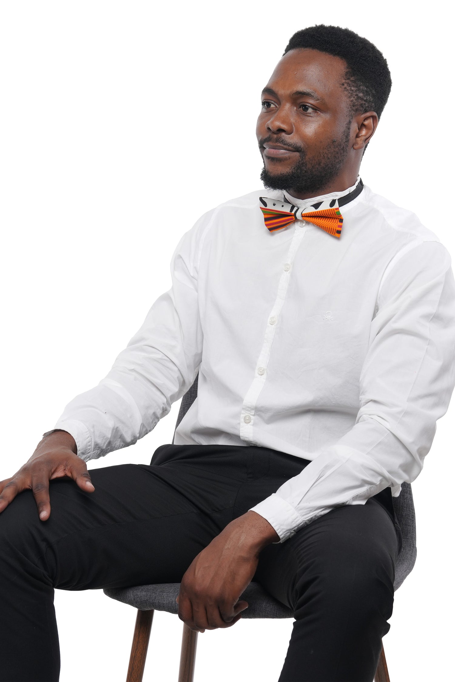 African Men’s Neck Tie, Bow Tie &amp; Pocket Square Set | African Print Formal Wear