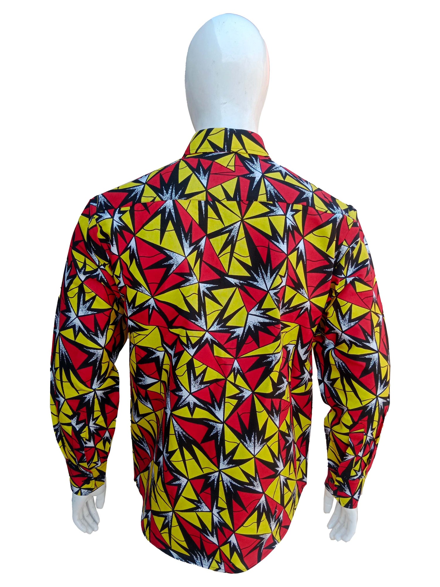 African Button Down Shirt for Men | Patch Pocket – Cotton Full Sleeve