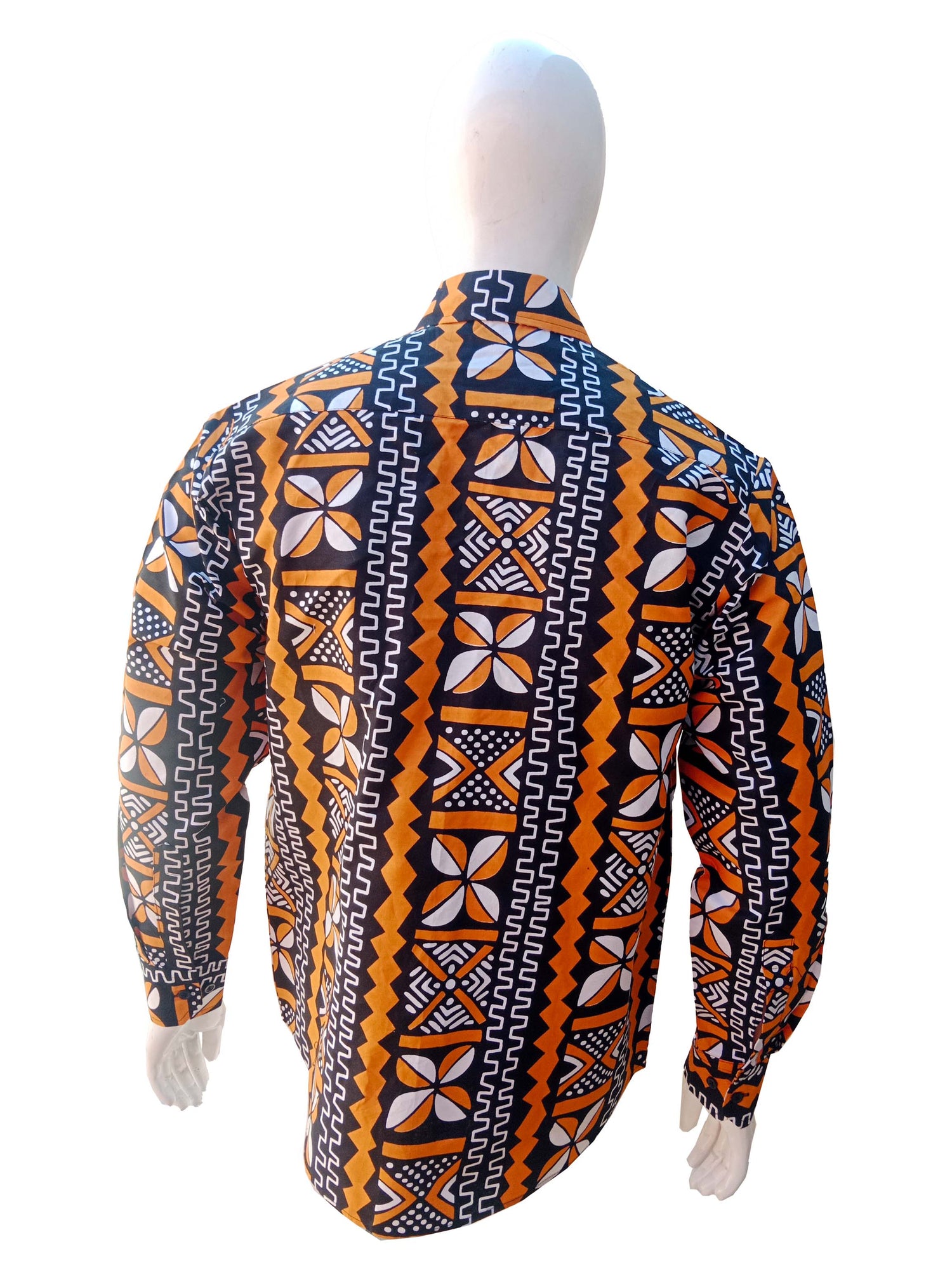 African Button Down Shirt for Men | Patch Pocket – Cotton Full Sleeve