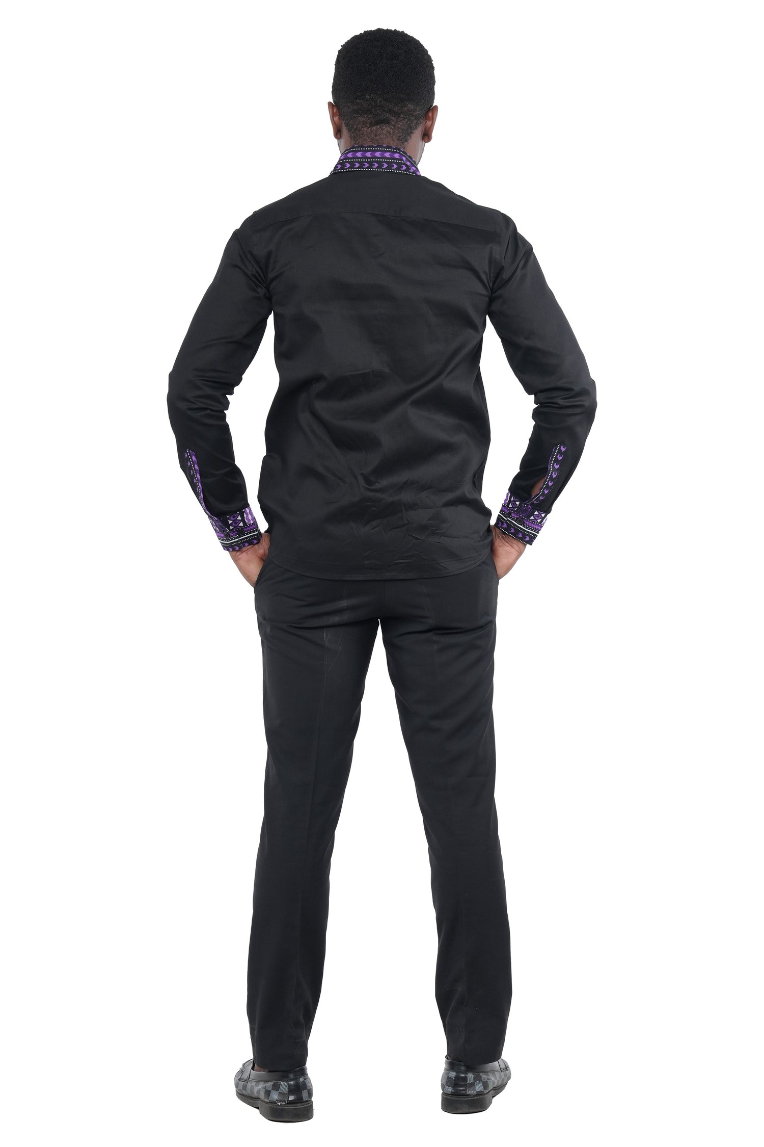 African Button Down Shirt for Men | Patch Pocket – Cotton full Sleeve