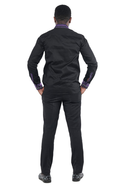 African Button Down Shirt for Men | Patch Pocket – Cotton full Sleeve