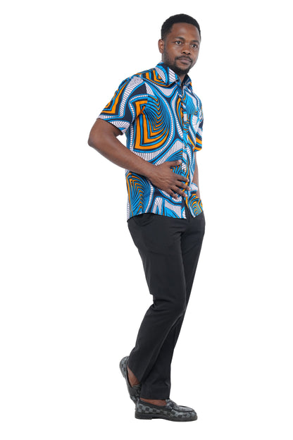 Ankara Half Sleeves Shirt For Men