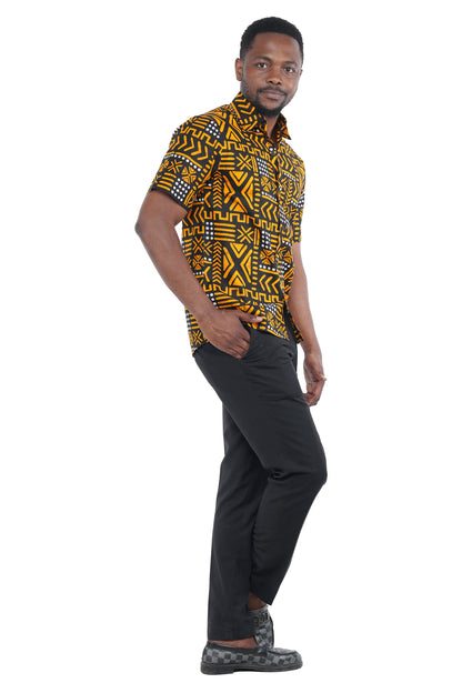 Ankara Half Sleeves Shirt For Men