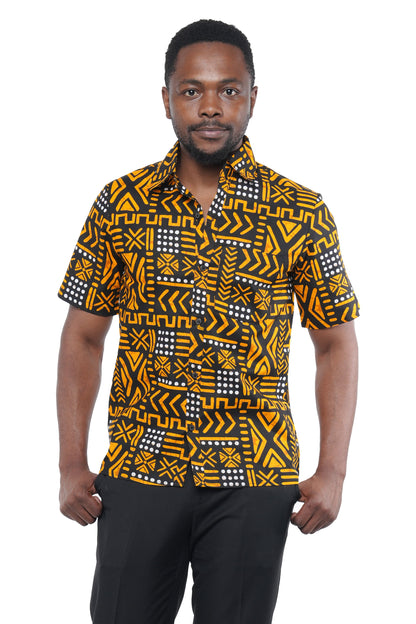 Ankara Half Sleeves Shirt For Men