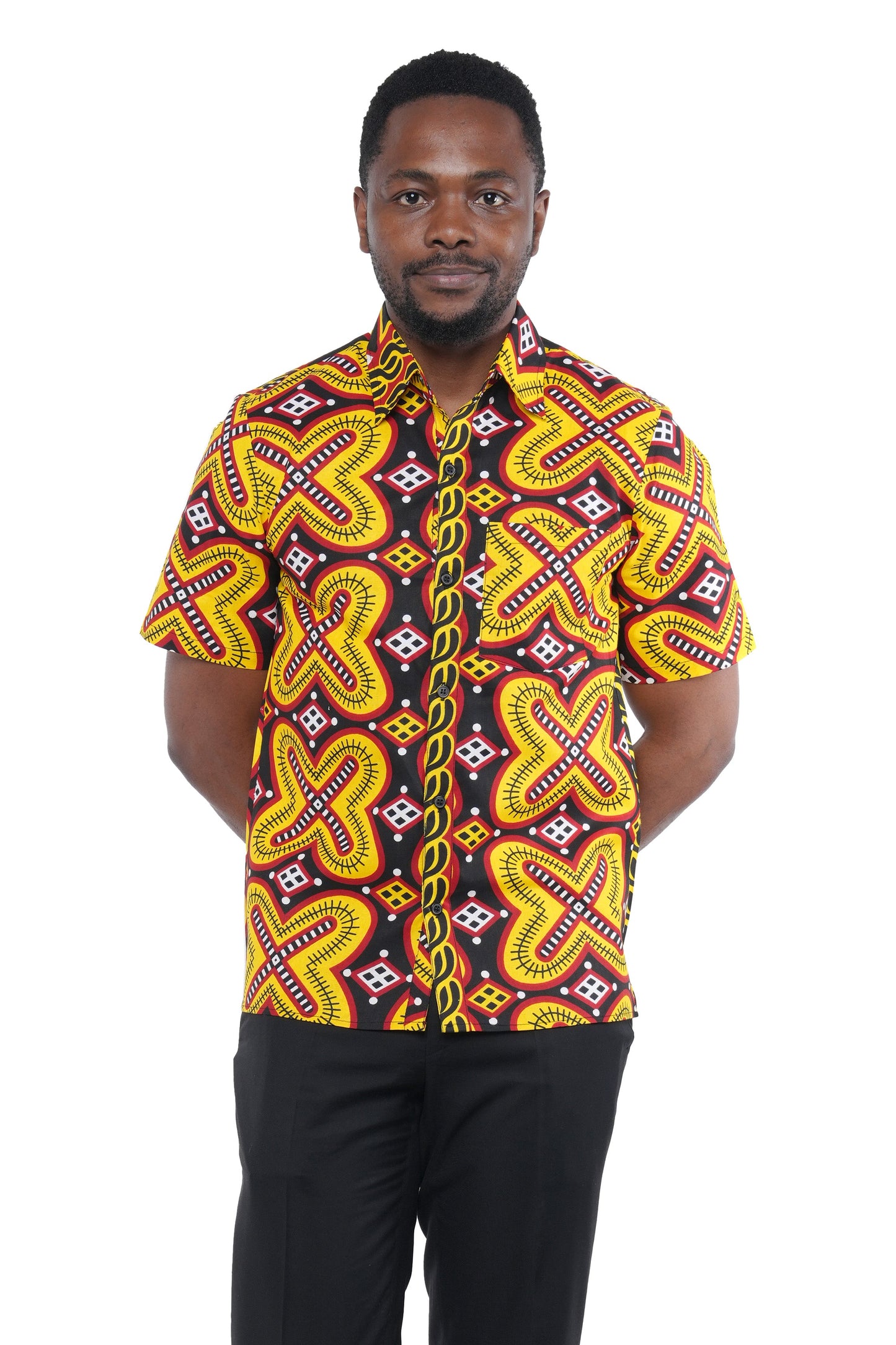 Ankara Half Sleeves Shirt For Men