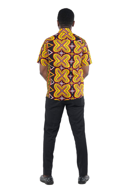 Ankara Half Sleeves Shirt For Men