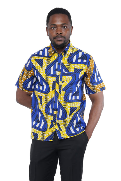 Ankara Half Sleeves Shirt For Men