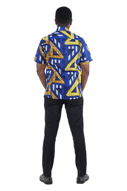 Ankara Half Sleeves Shirt For Men