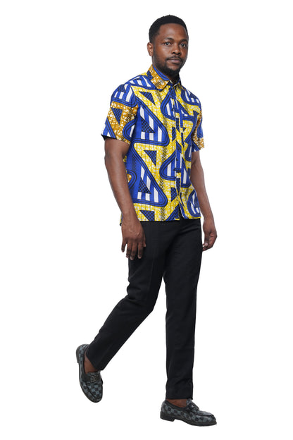 Ankara Half Sleeves Shirt For Men