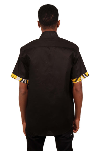 African Button Down Shirt for Men | Patch Pocket – Cotton Short Sleeve Top 5XL