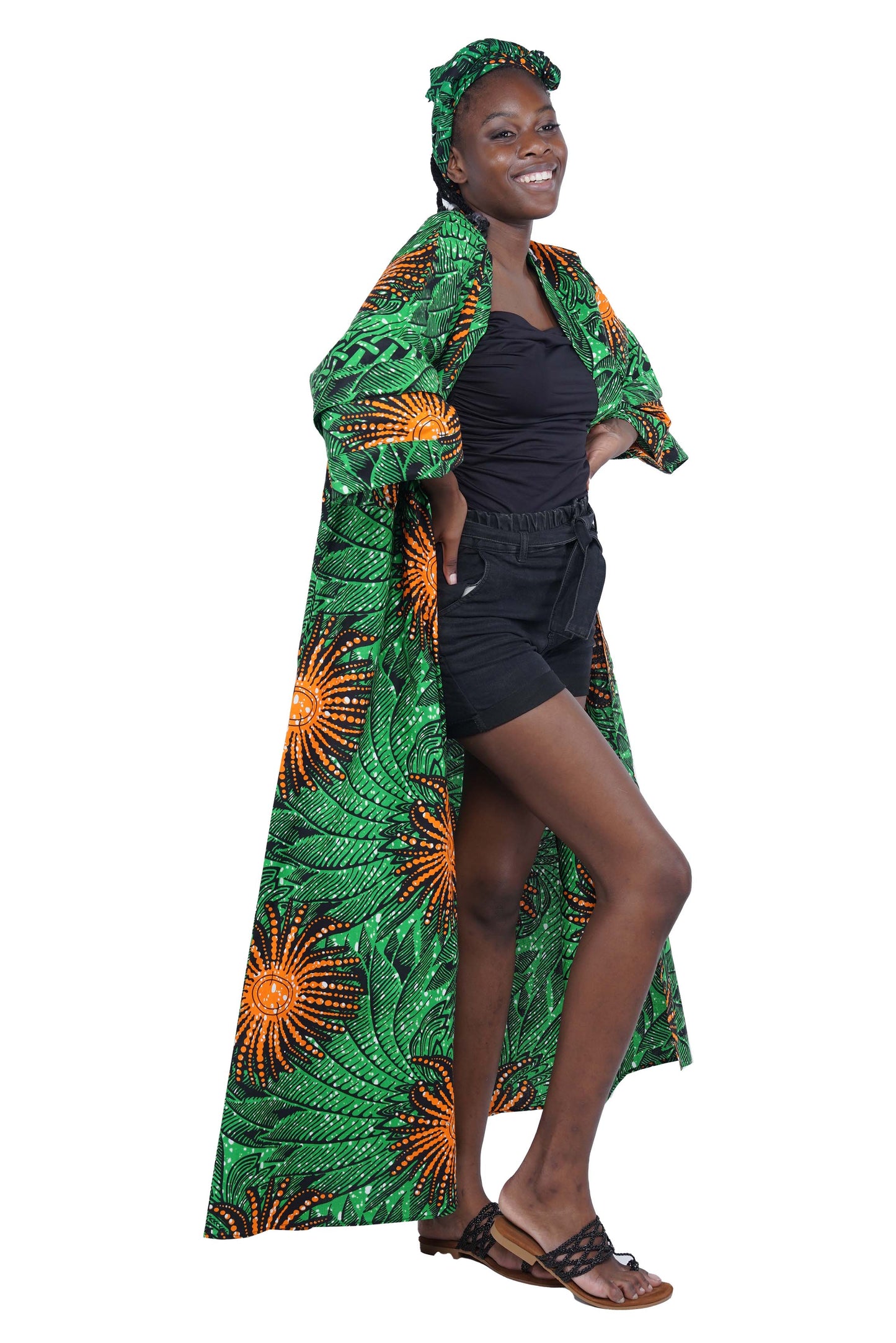 Ankara Long Kimono Jacket