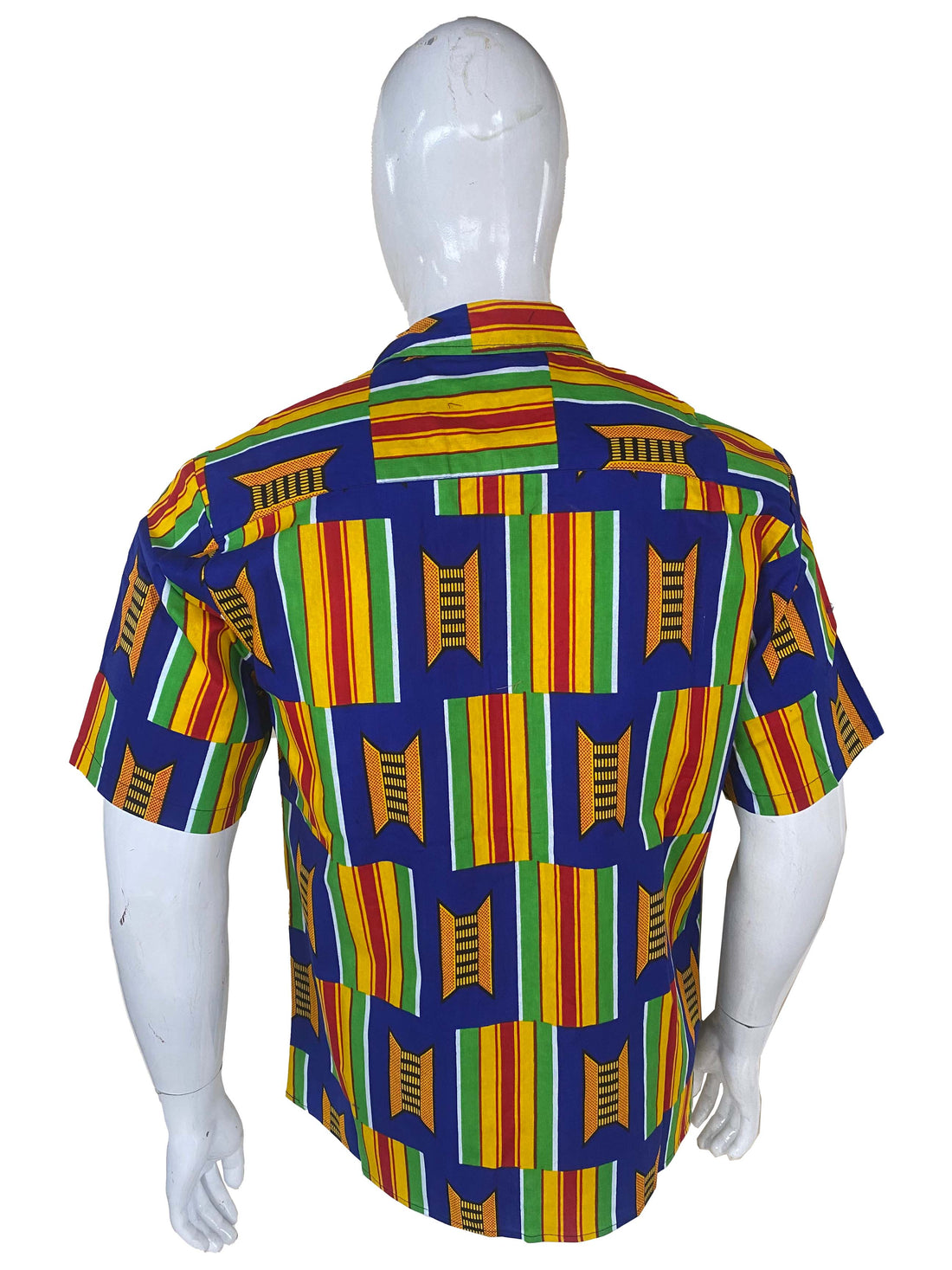 African Button Down Shirt for Men | Patch Pocket – Cotton Short Sleeve Top