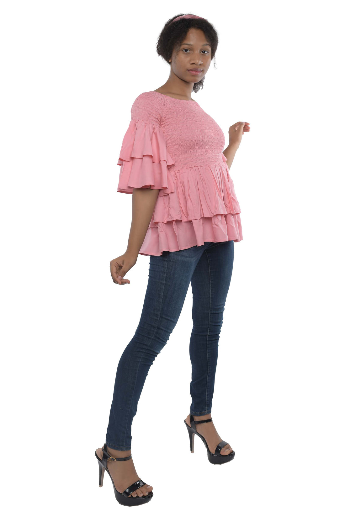 Afrocentric blouse worn on the shoulder – 100% cotton