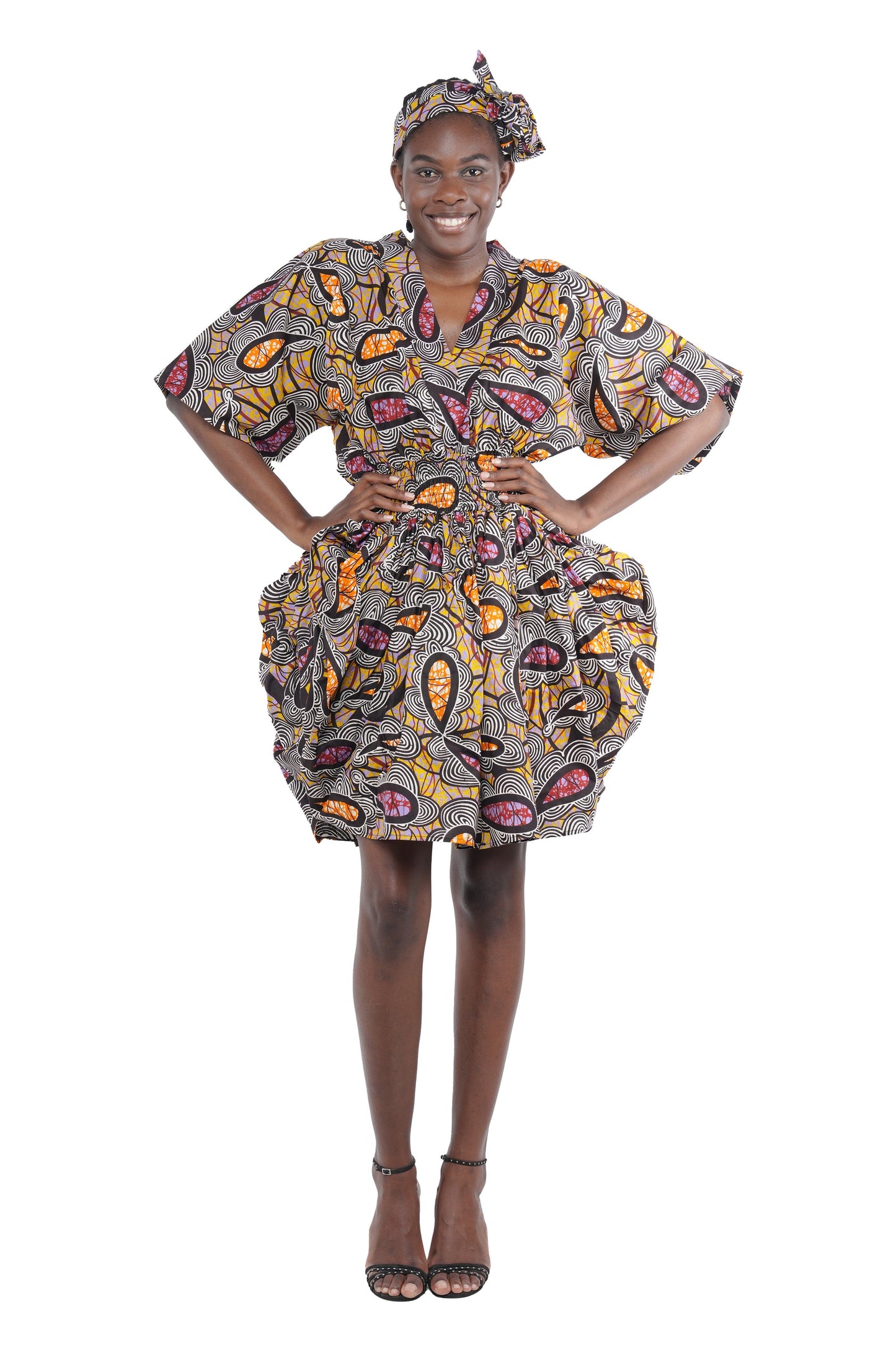 Ankara Short Balloon Dress