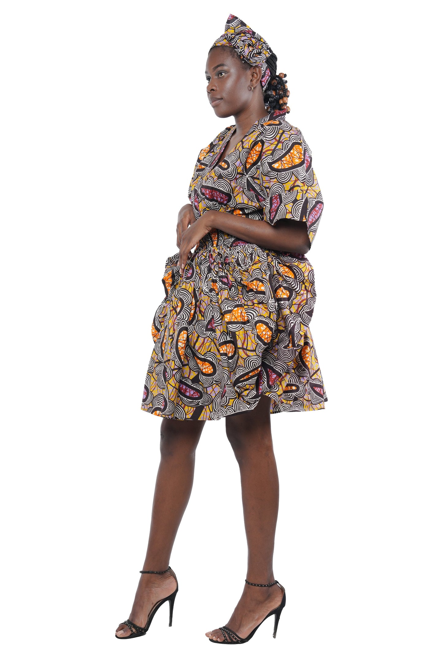 Ankara Short Balloon Dress