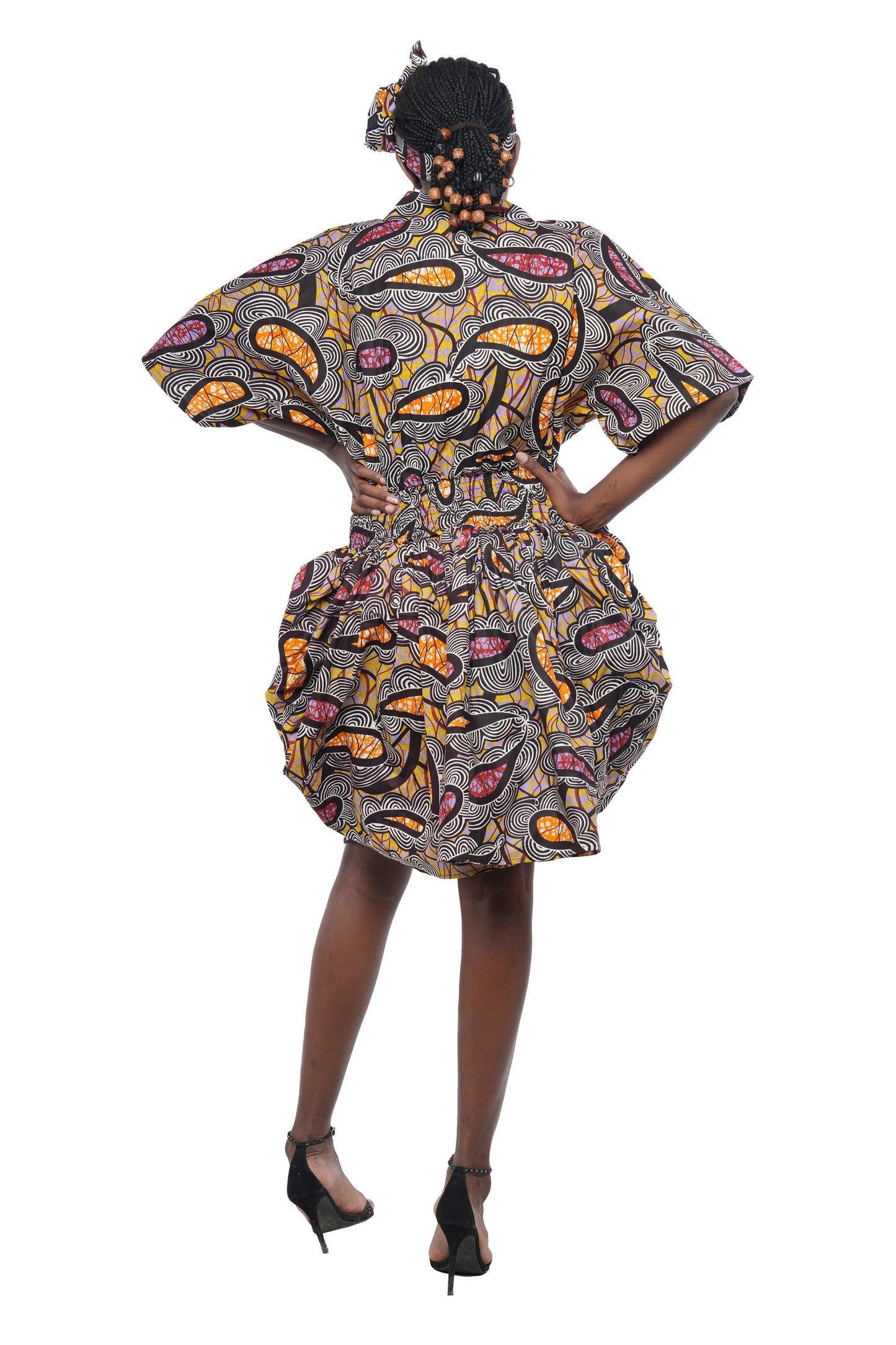 Ankara Short Balloon Dress