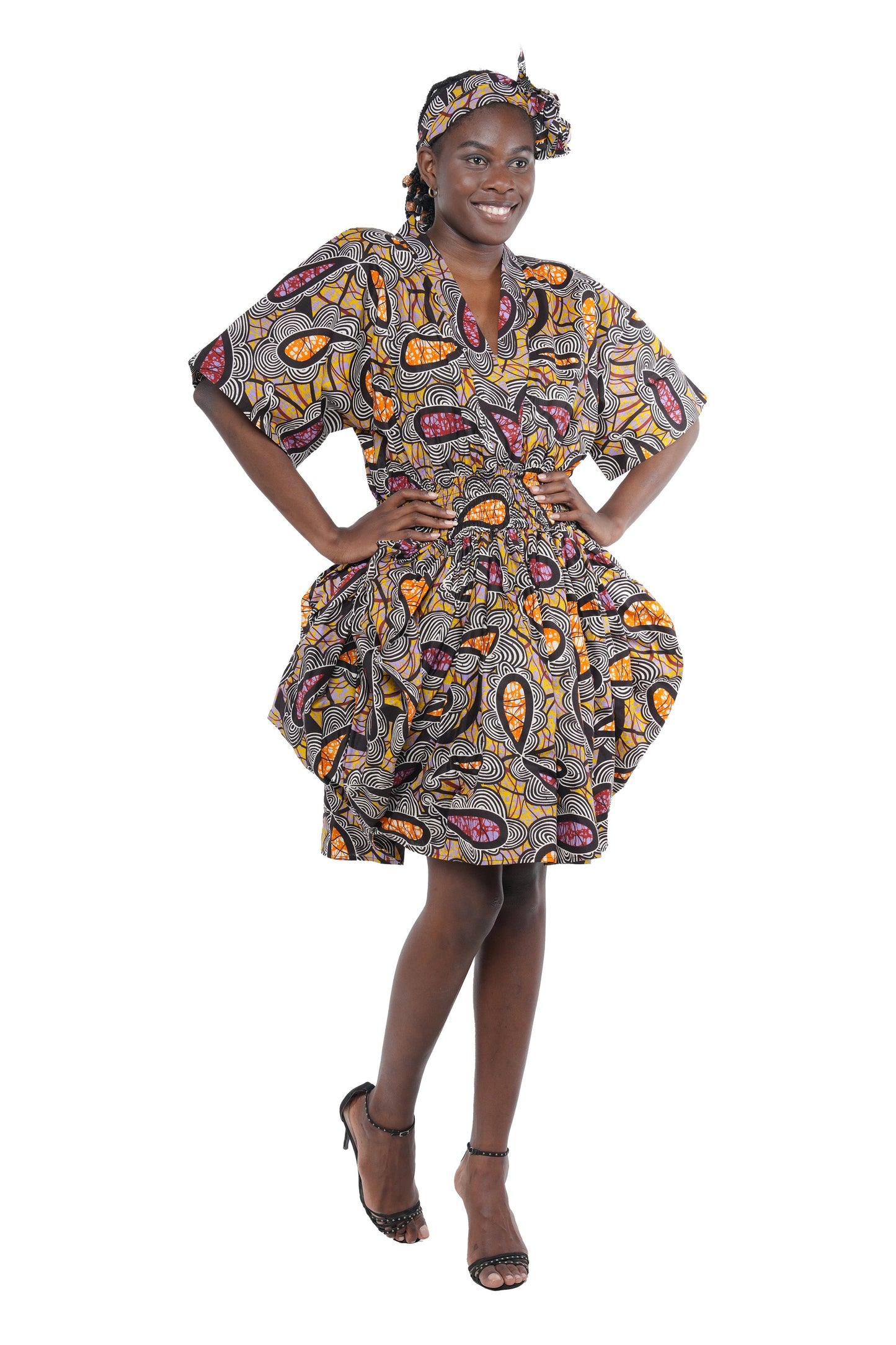 Ankara Short Balloon Dress