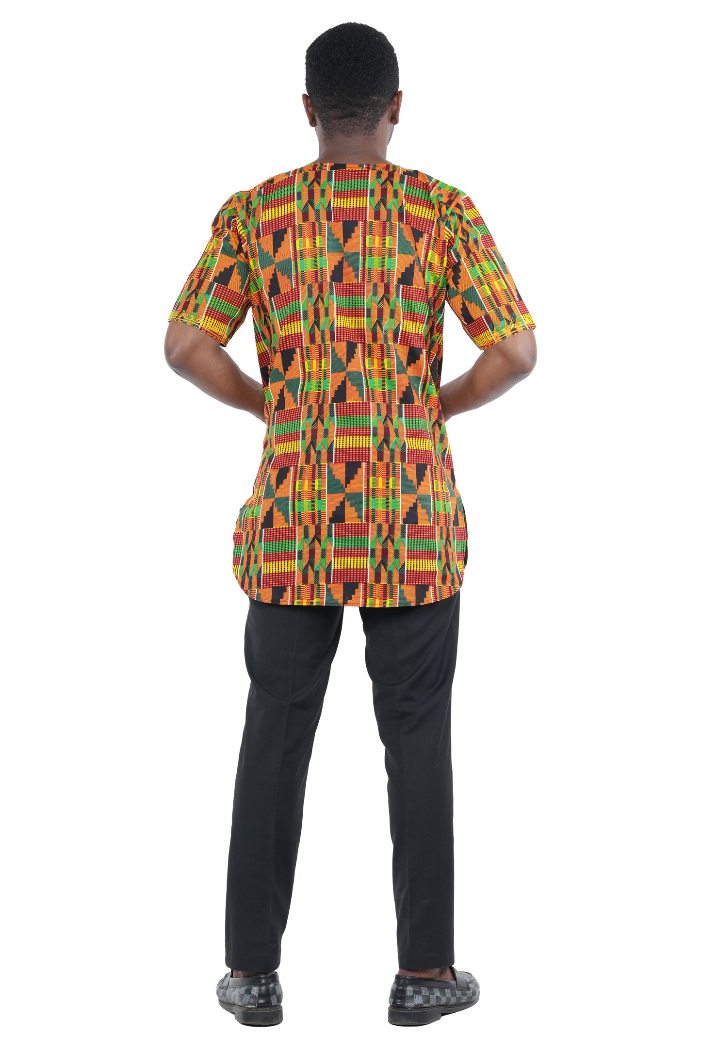 African Gold Embroidered Dashiki Shirt