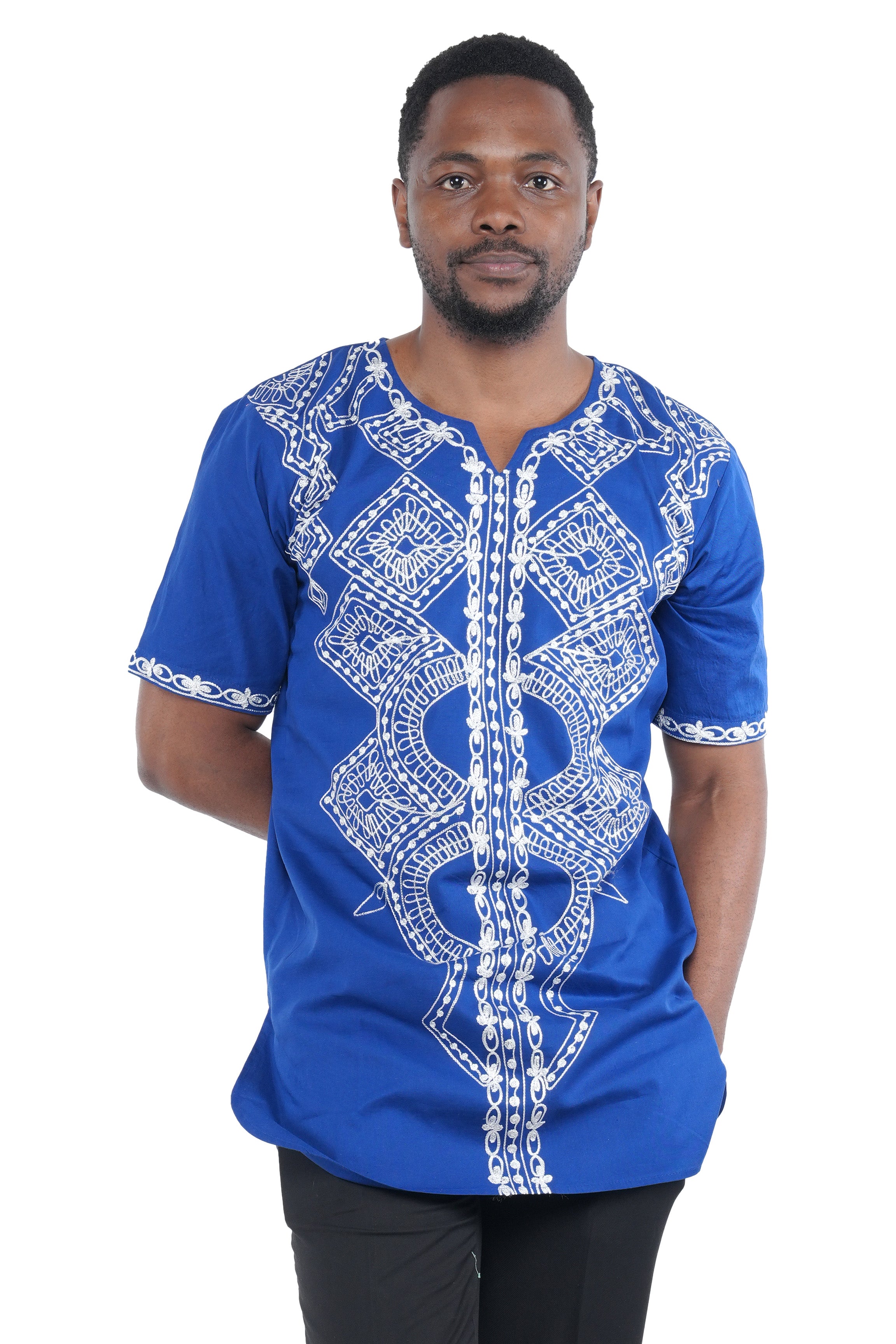 Handcrafted African embroidered men&